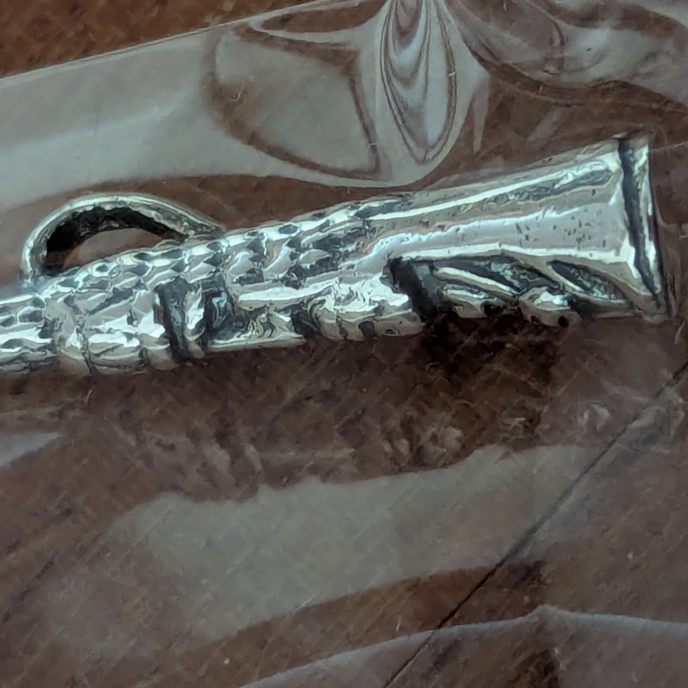 Bethany Beach Chief Little Owl Silver Totem Pole Pendant/Charm